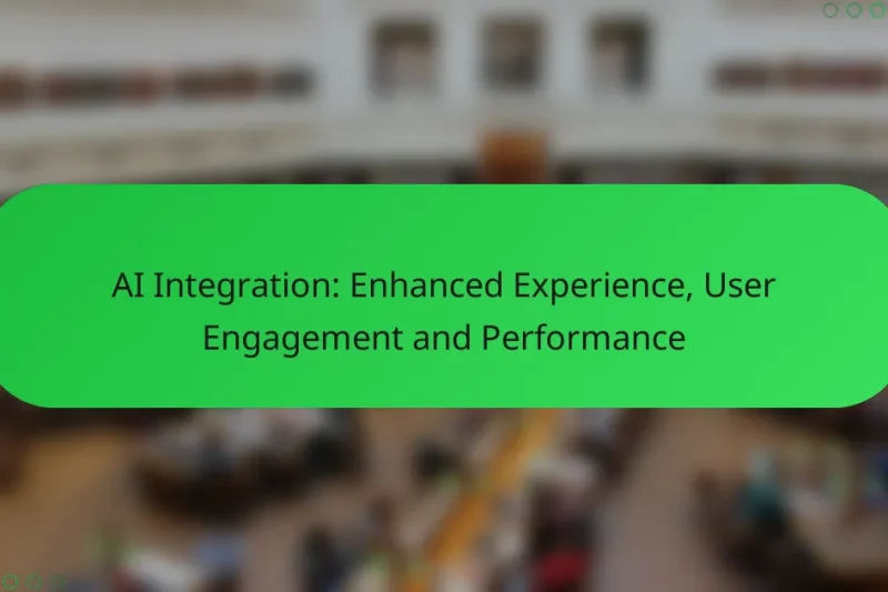 AI Integration: Enhanced Experience, User Engagement and Performance