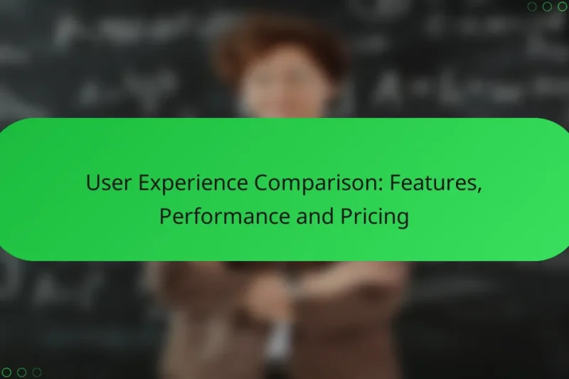 User Experience Comparison: Features, Performance and Pricing