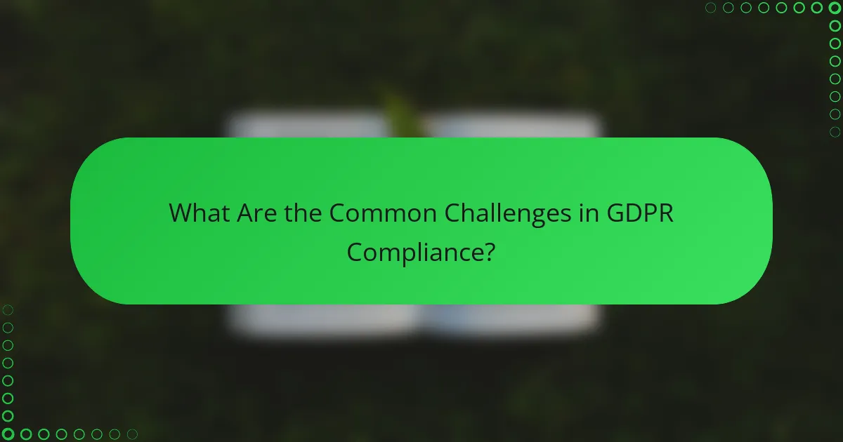 What Are the Common Challenges in GDPR Compliance?